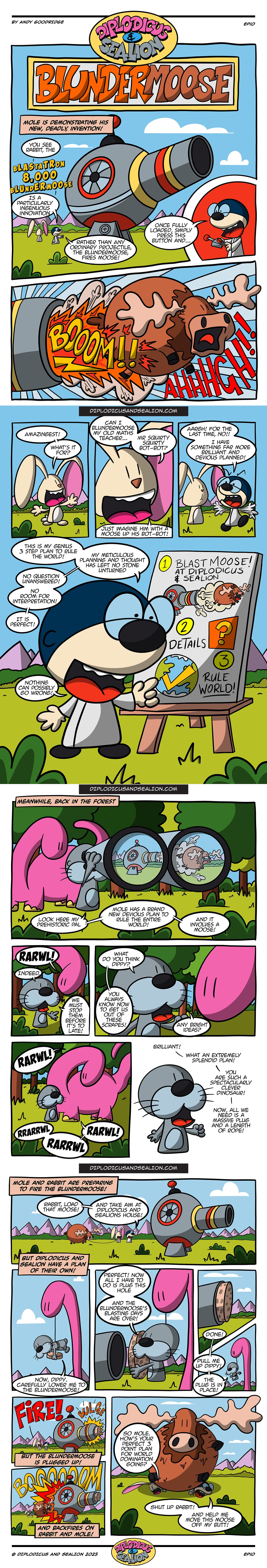 Diplodicus & Sealion webcomic — Episode 10: Blundermoose (full comic)