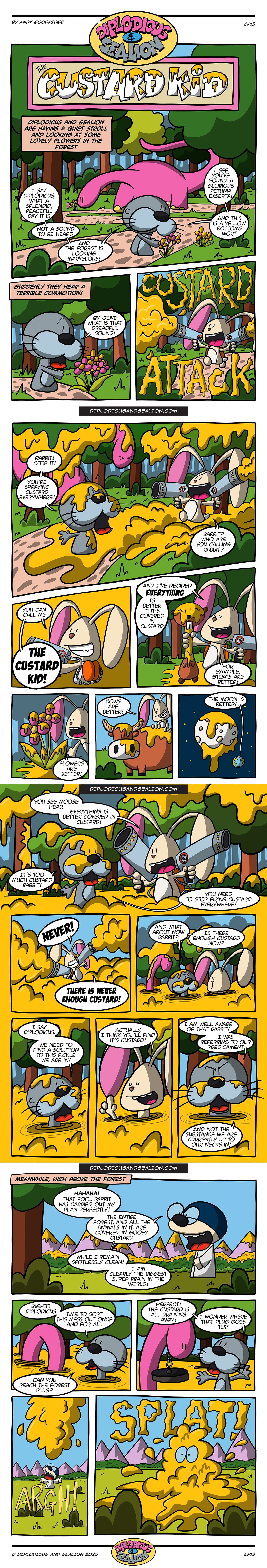 Diplodicus & Sealion webcomic — Episode 13: The Custard Kid (full comic)