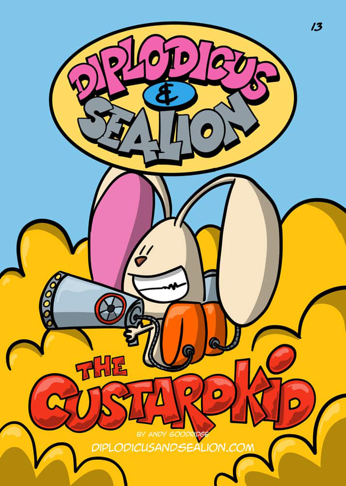 Diplodicus & Sealion webcomic cover — Episode 13: The Custard Kid