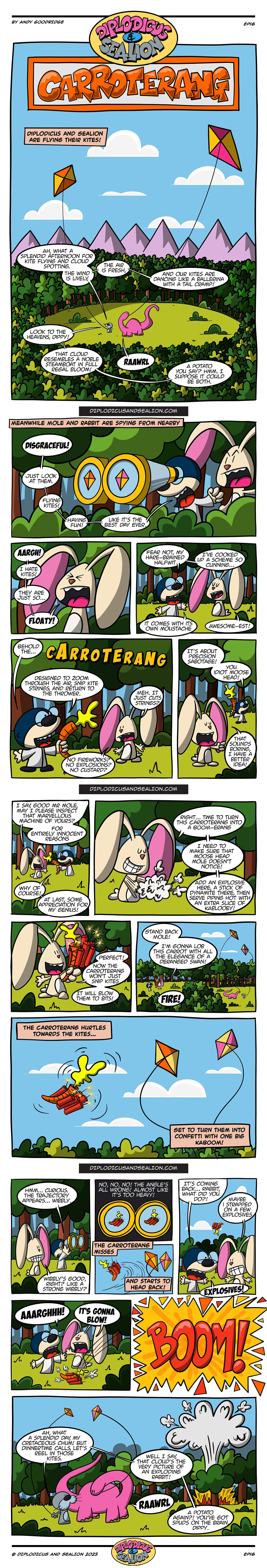 Diplodicus & Sealion webcomic — Episode 16: Carroterang (full comic)