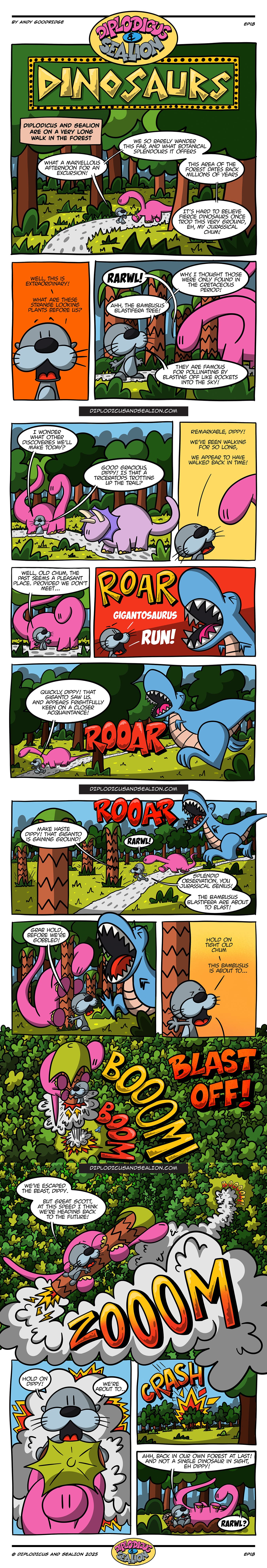 Diplodicus & Sealion webcomic — Episode 18: Dinosaurs (full comic)
