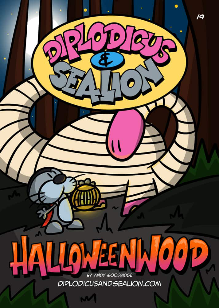 Diplodicus & Sealion webcomic cover — Episode 19: Halloween Wood