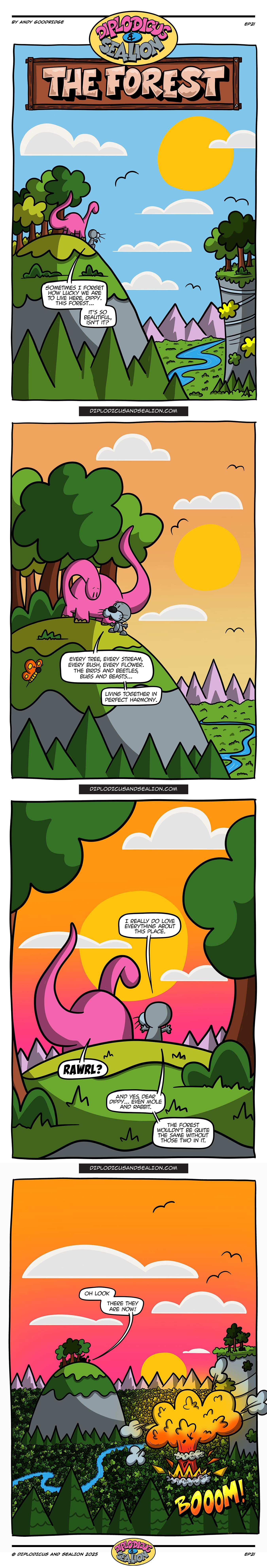Diplodicus & Sealion webcomic — Episode 21: The Forest (full comic)