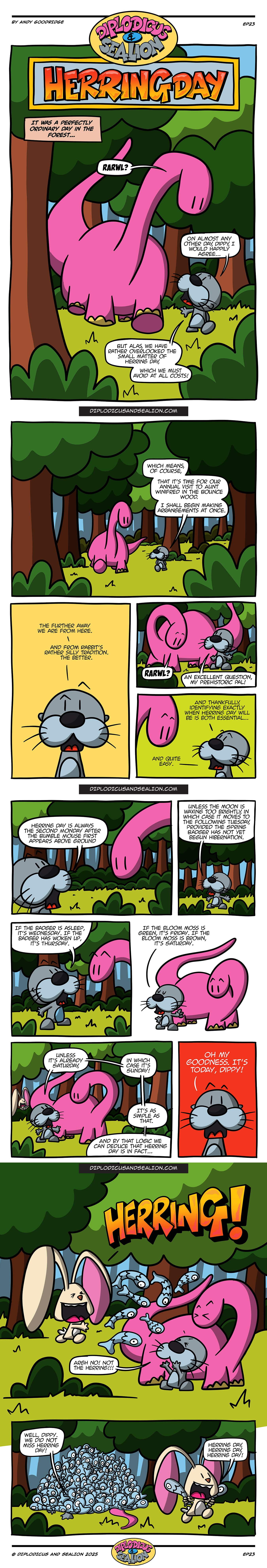 Diplodicus & Sealion webcomic — Episode 23: Herring Day (full comic)
