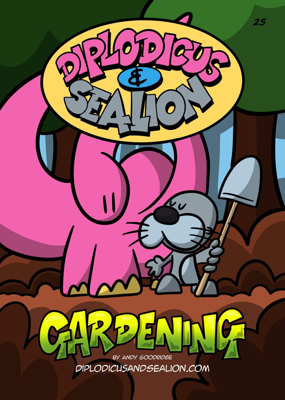 Diplodicus & Sealion webcomic cover — Episode 25: Gardening