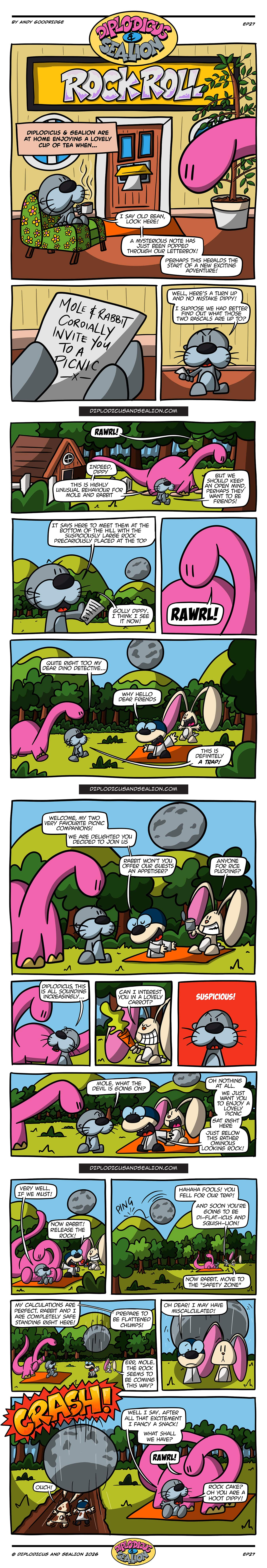 Diplodicus & Sealion webcomic — Episode 27: Rock Roll (full comic)