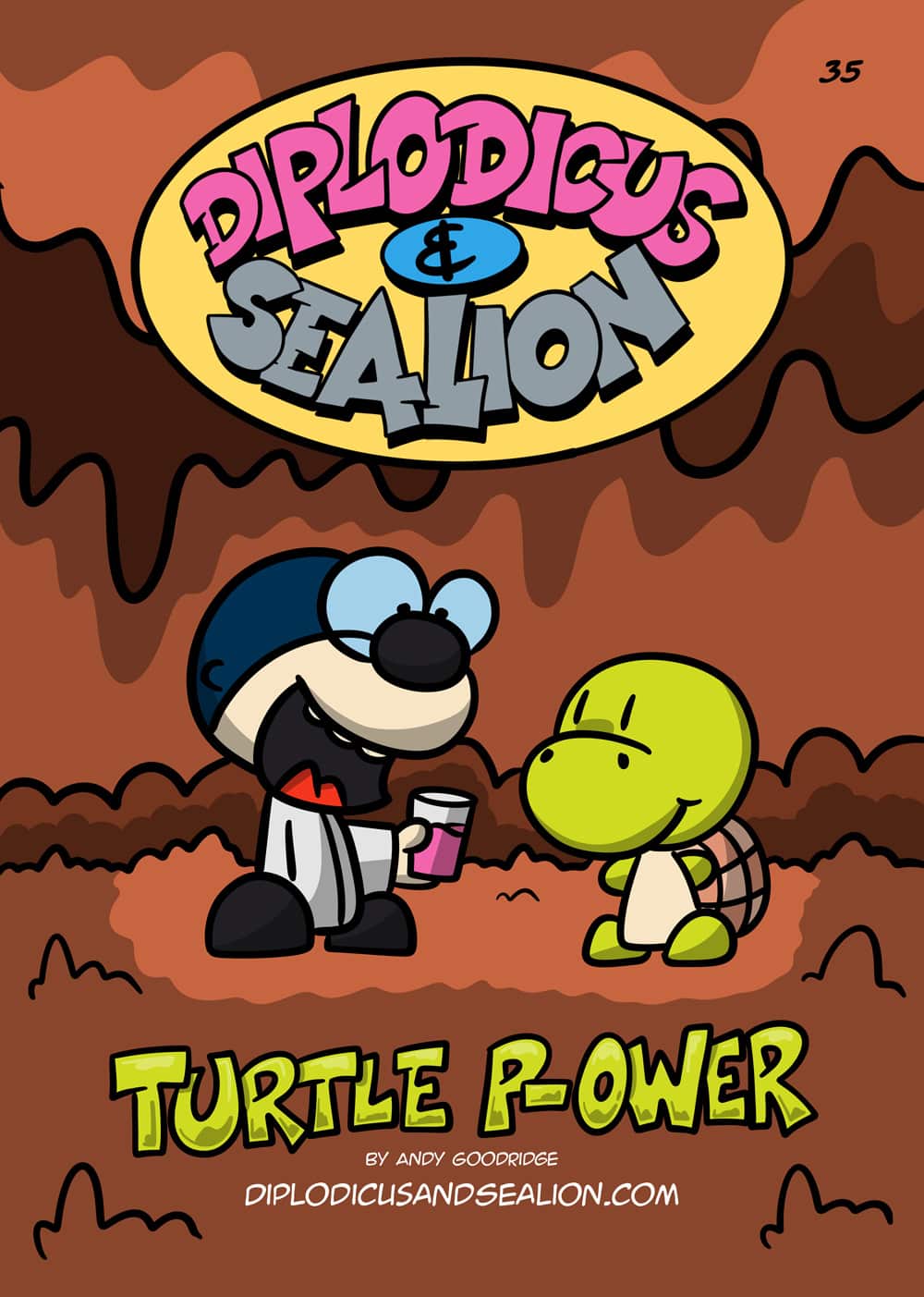 Diplodicus & Sealion webcomic cover — Episode 35: Turtle P-Ower
