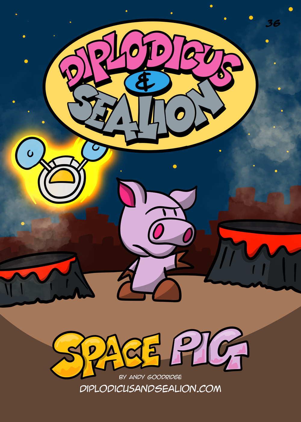 Diplodicus & Sealion webcomic cover — Episode 36: Space Pig