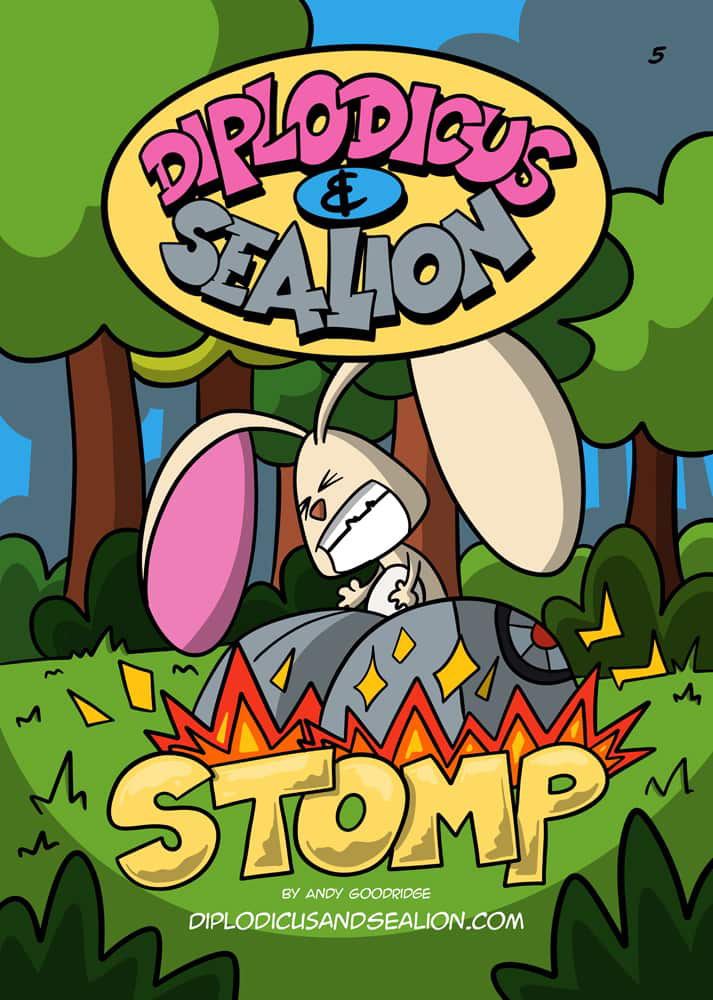 Diplodicus & Sealion webcomic cover — Episode 5: Stomp!
