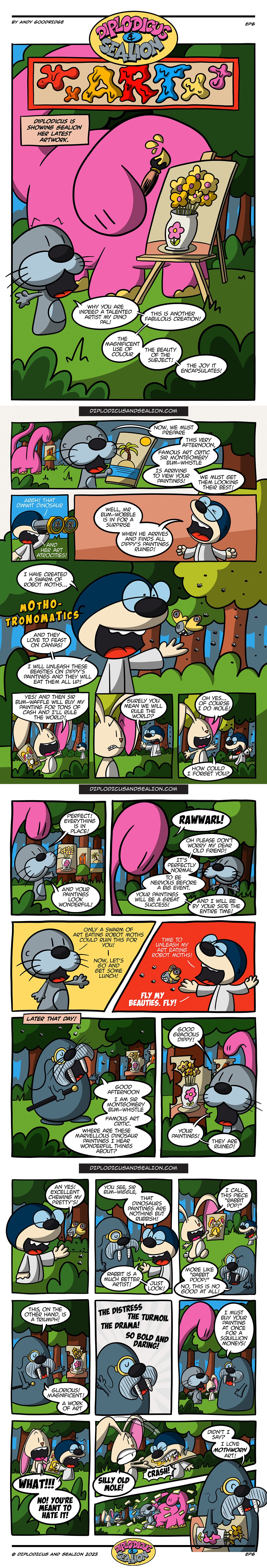 Diplodicus & Sealion webcomic — Episode 6: Art (full comic)